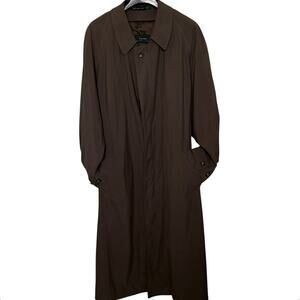 Ralph Lauren LRL Belted Trench Coat Olive Green Taupe Wool Zip Out Liner 44R
